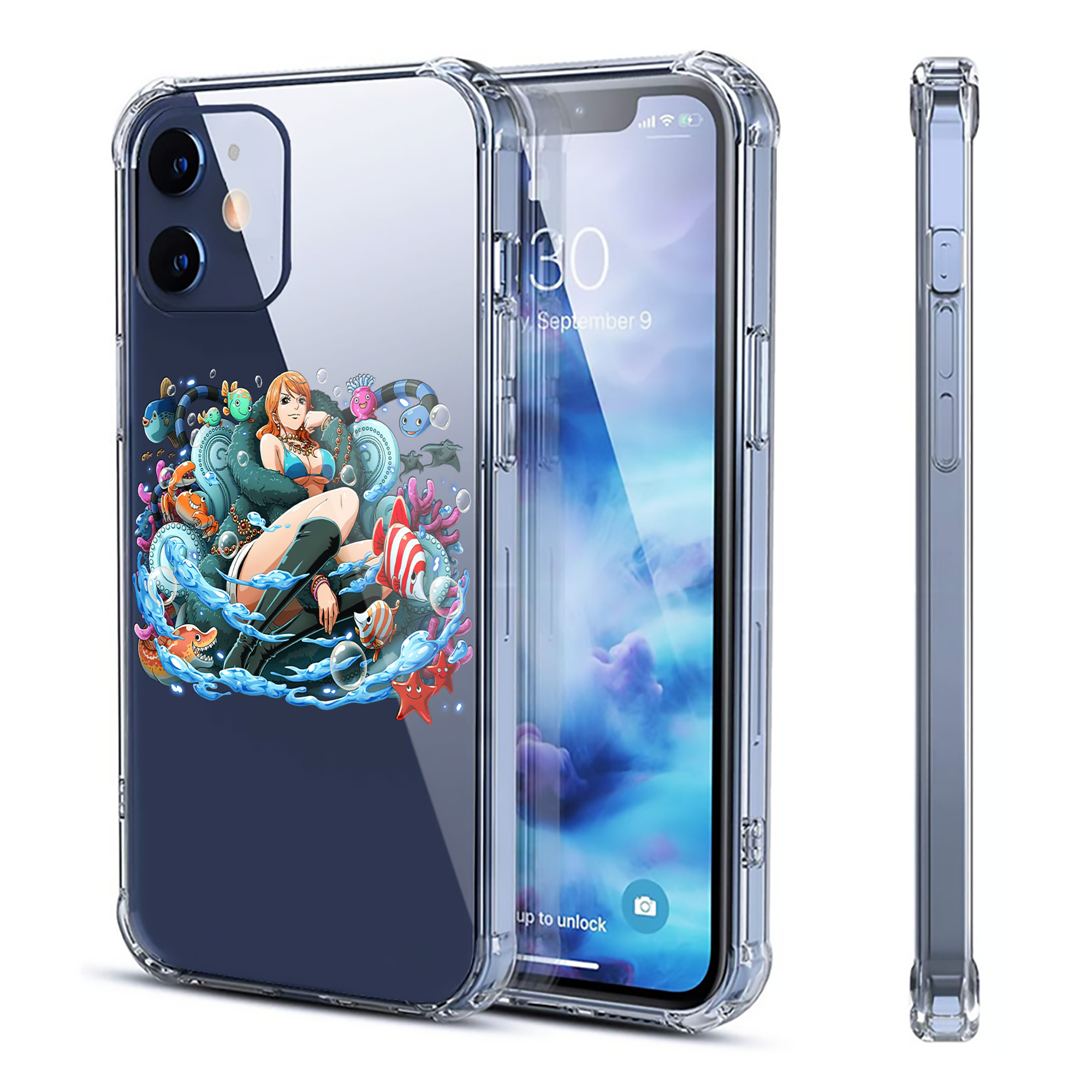 （画像用） ワンピース ナミ ONE PIECE Nami 【iPhone 12シリーズ対応】透明スマホケース（クリアソフトケース）